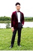 Burgundy Luxor Velvet Coat